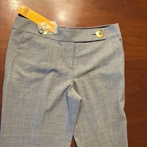 NWT gray Tory Burch trousers slight plaid